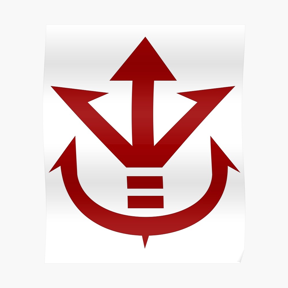 Dragon Ball Logo Royal Sign Of The Saiyan Saiyajins Royal Family Worn By King Vegeta And His Son Vegeta Sticker By Captainspammmmm Redbubble