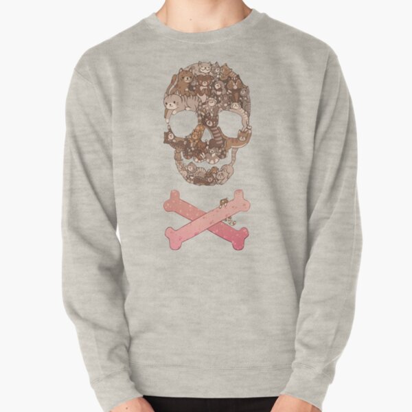 Calavera gatos Sudadera sin capucha