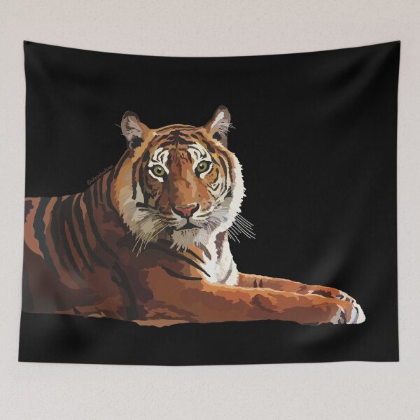 Item preview, Sumatran Tiger Portrait (Panthera tigris sumatrae) designed and sold by Alawstrations.