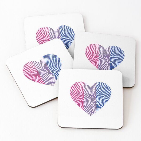 Item preview, Bisexual Heart Fingerprint designed and sold by jennyformica.