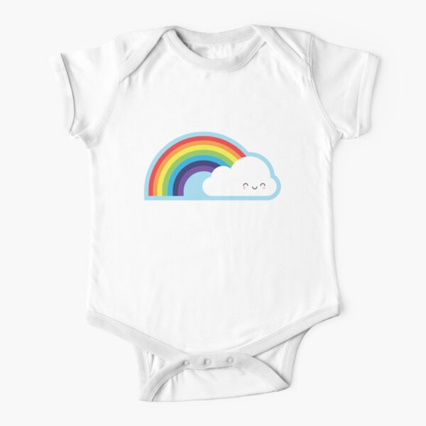 Kawaii Rainbow Short Sleeve Baby One-Piece