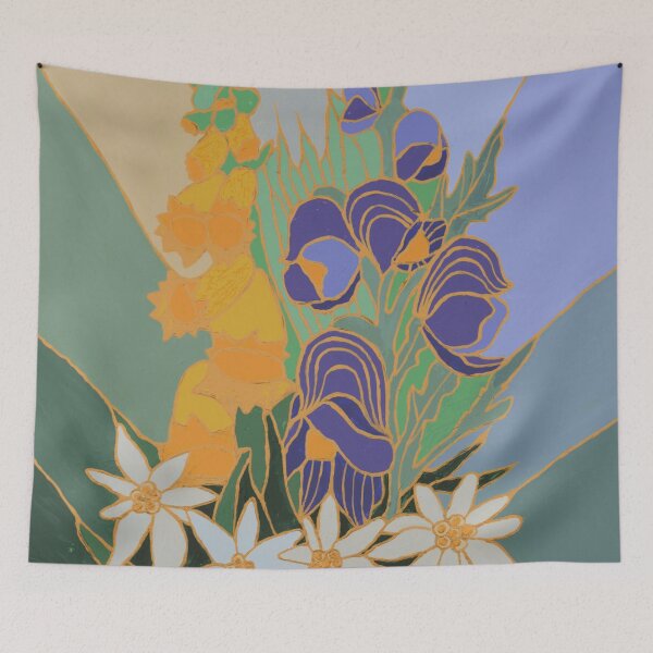 Item preview, Monkshood and Edelweiss designed and sold by Paulina Dabrowska-Dorozynska.