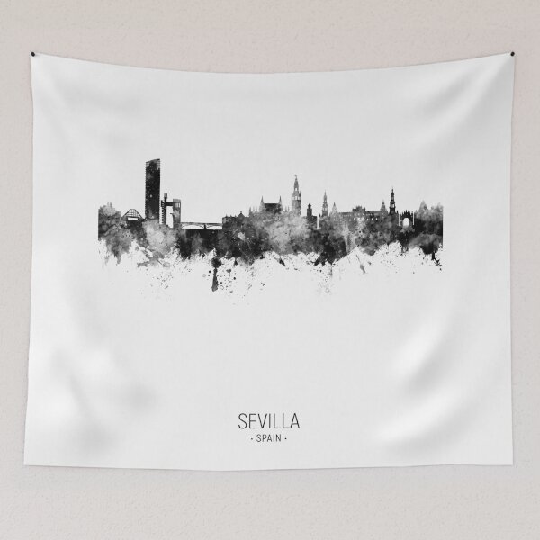 Item preview, Sevilla Spain Skyline designed and sold by ArtPrints.