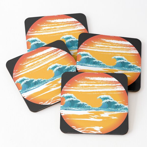Item preview, Twin peaks sea waves in midnight summer moon designed and sold by cotros.