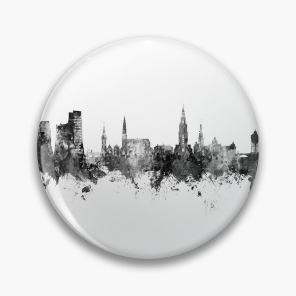 Item preview, Groningen The Netherlands Skyline designed and sold by ArtPrints.