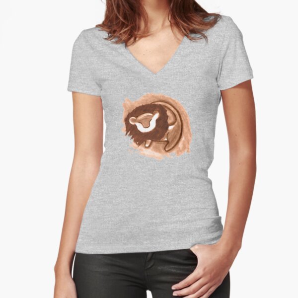 Simba with Lions Mane Fitted V-Neck T-Shirt
