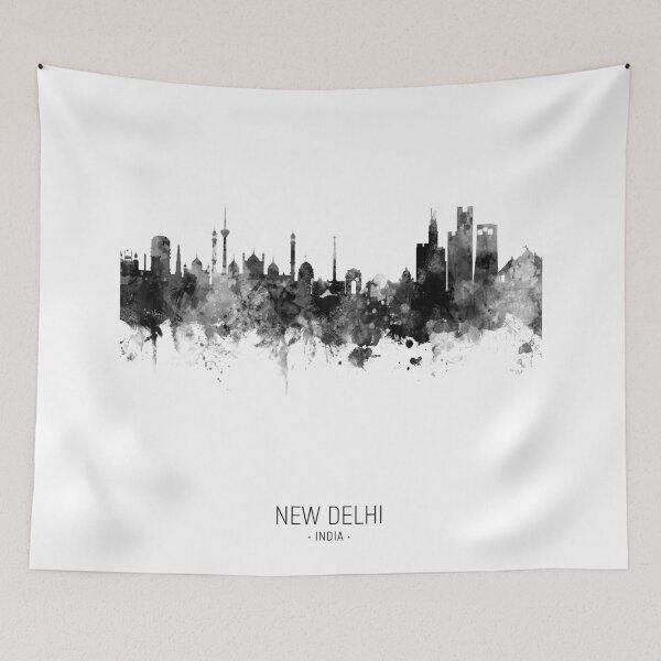 Item preview, New Delhi India Skyline designed and sold by ArtPrints.