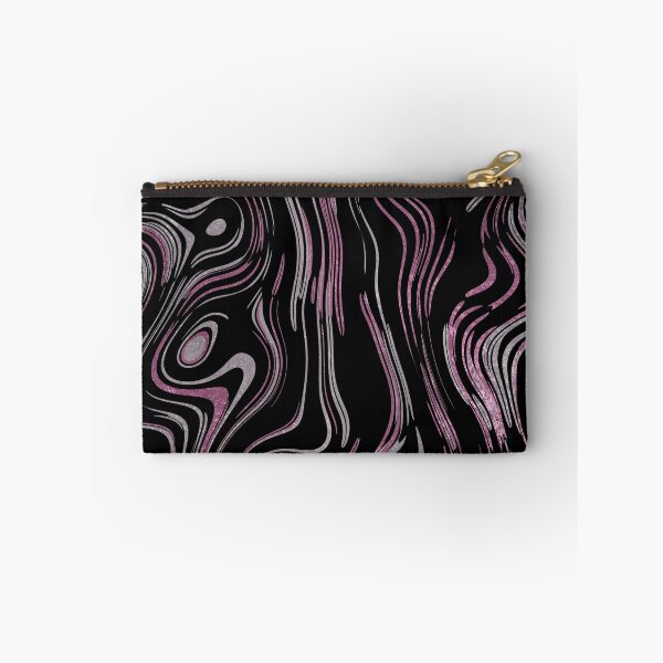 Item preview, Liquid Marble Swirls Pink Silver on Black designed and sold by WisdomInspired.