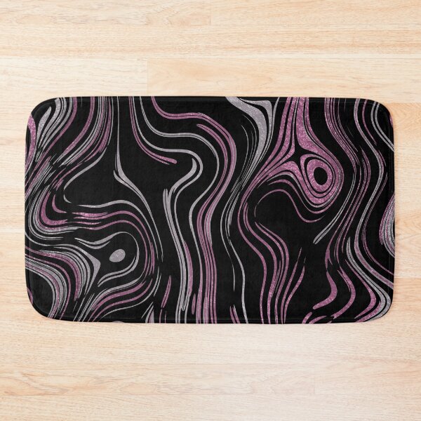 Item preview, Liquid Marble Swirls Pink Silver on Black designed and sold by WisdomInspired.
