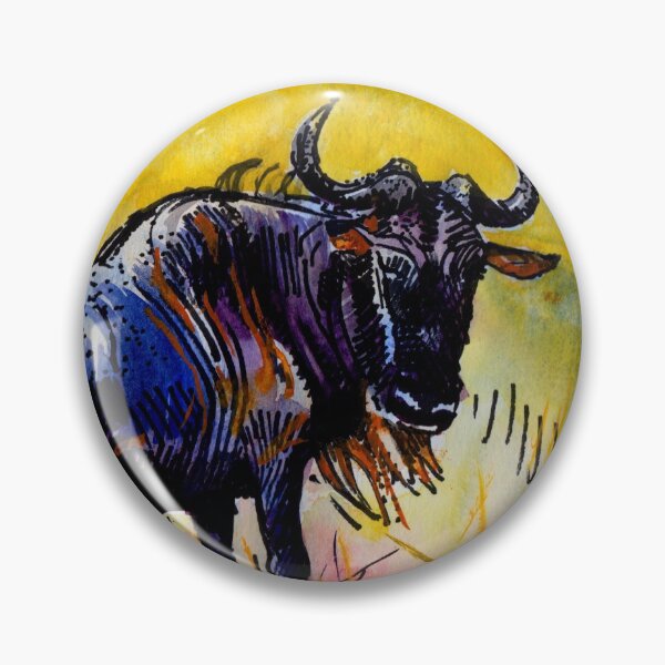 Item preview, Wildebeest illustration designed and sold by MikeJory.