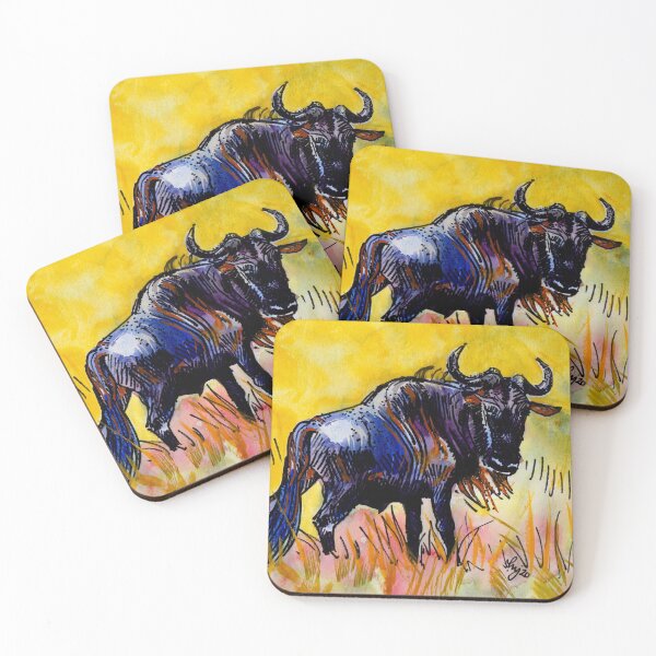Item preview, Wildebeest illustration designed and sold by MikeJory.