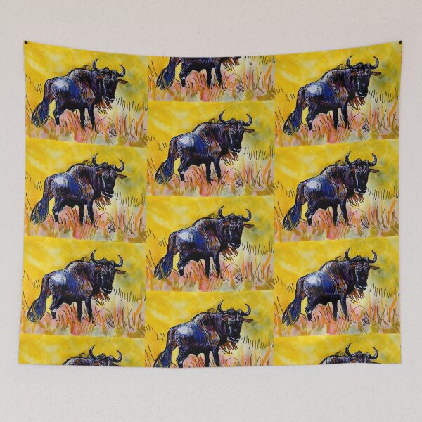 Item preview, Wildebeest illustration designed and sold by MikeJory.