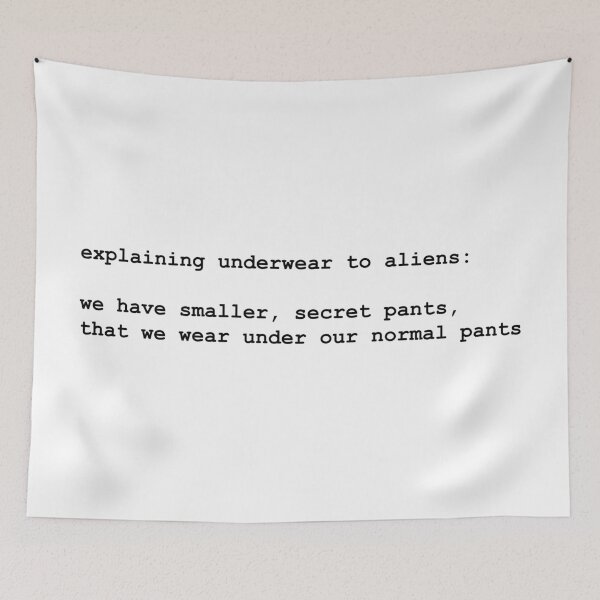 Item preview, Explaining underwear to aliens designed and sold by tiptoptees.