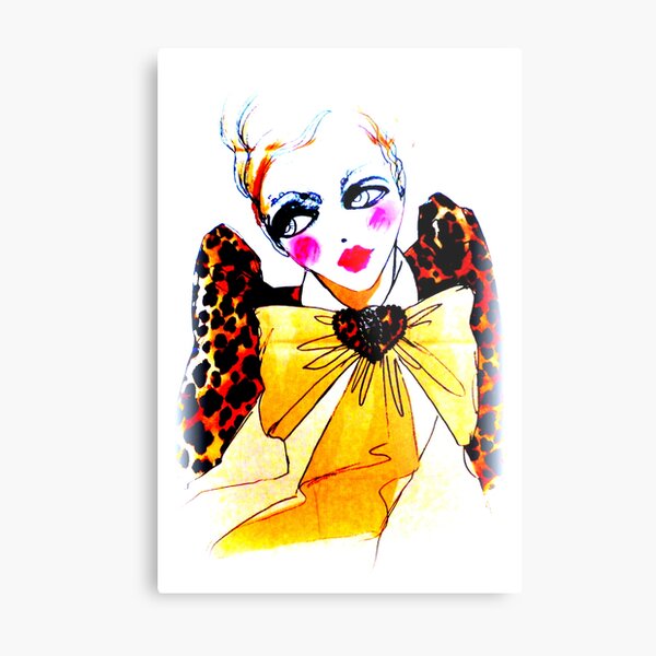 Lady Leopard Metal Print