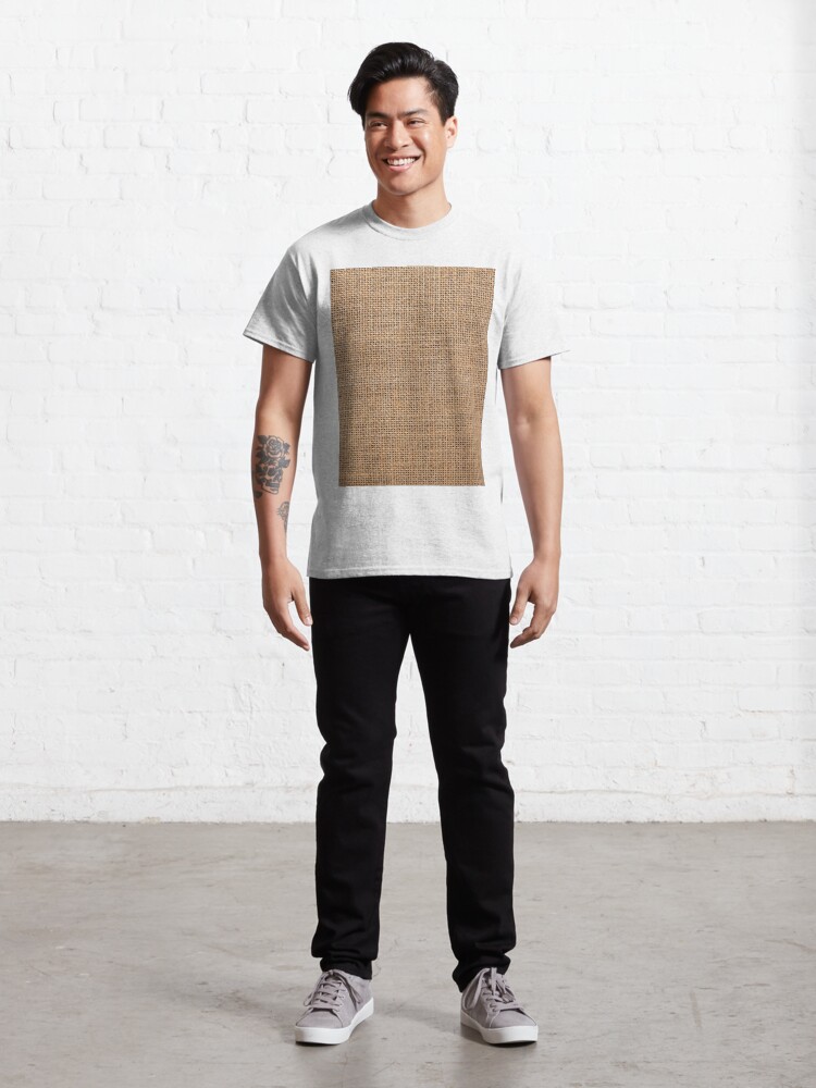 Alternate view of #Wicker, #roughlinen, #burlap, #sackcloth, sacking, bagging, холст, scrim, cloth, crash, власяница, hairshirt, haircloth, мешковина Classic T-Shirt