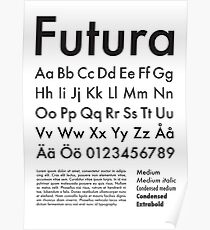 Typography Poster Futura Alphabet Poster