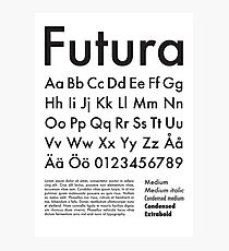 Typography Poster Futura Alphabet Photographic Print