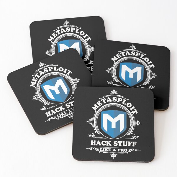 Item preview, Metasploit - Hack stuff like a pro - on black background designed and sold by clubtee.