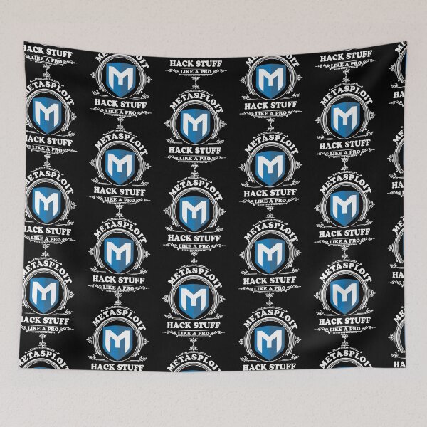 Item preview, Metasploit - Hack stuff like a pro - on black background designed and sold by clubtee.