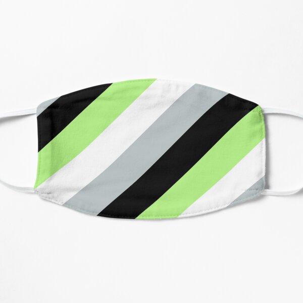 Agender Pride Flag Stripes Flat Mask