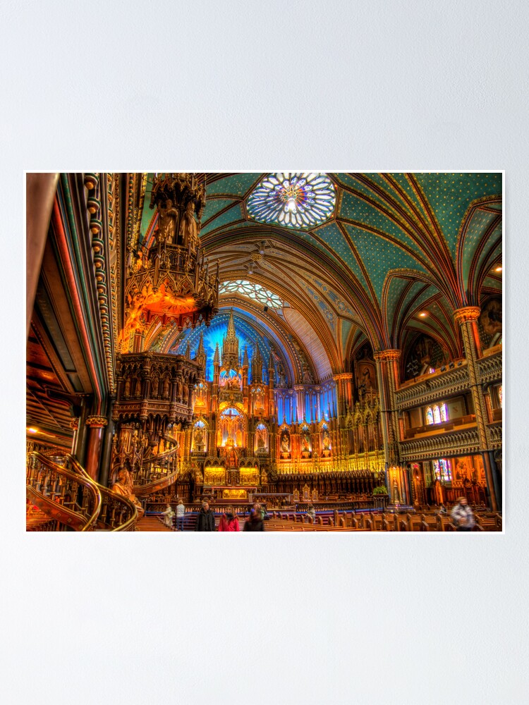 Alternate view of Notre-Dame Basilica in Montreal Poster