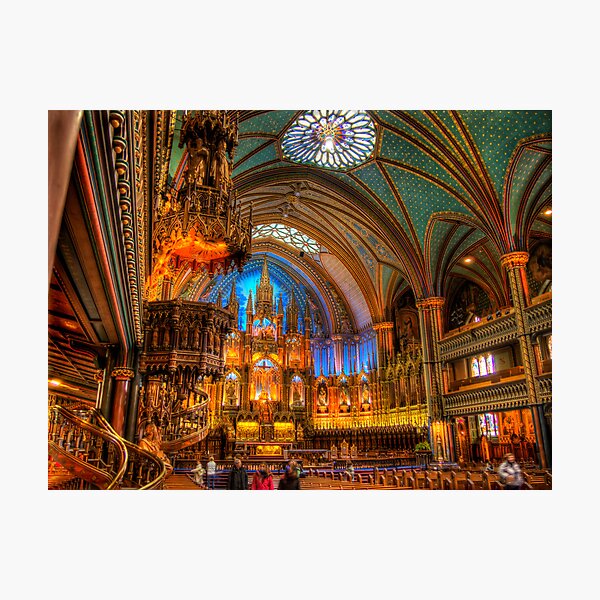 Notre-Dame Basilica in Montreal Photographic Print