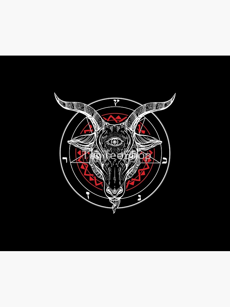 Satanic Goat Baphomet Circle Satan Symbol Lucifer Devil | Tapestry