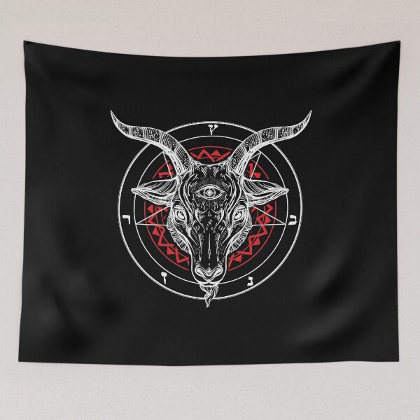 Item preview, Satanic Goat Baphomet Circle Satan Symbol  Lucifer Devil designed and sold by TopTeeShop.
