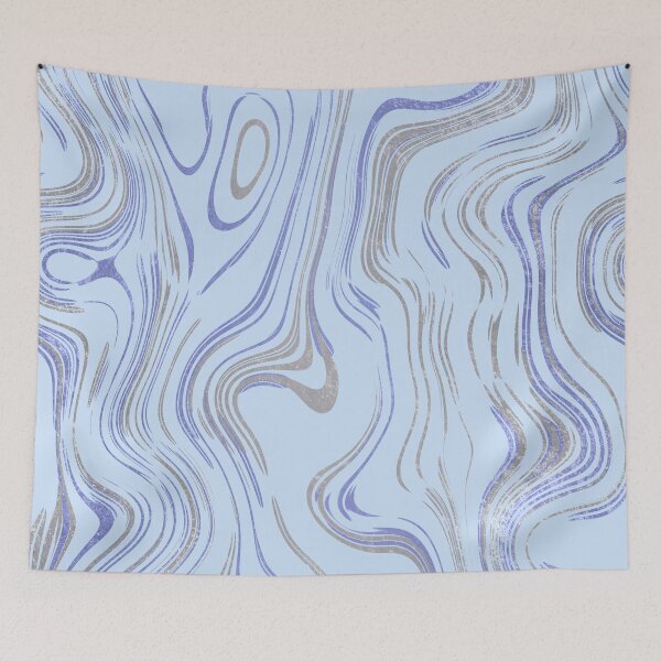 Item preview, Liquid Marble Swirls Blue Silver designed and sold by WisdomInspired.