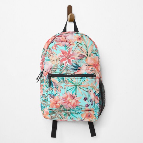 Item preview, Tropical Jungle Flowers And Birds In Soft Pastels designed and sold by artsandsoul.