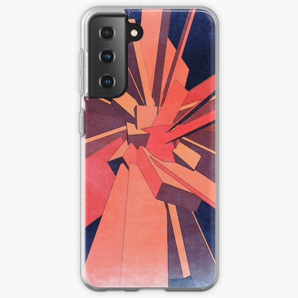 Vintage Orange Rectangles Samsung Galaxy Soft Case