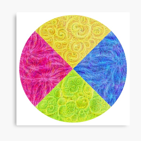 #DeepDream Color Circle Visual Areas 6x6K v1448932478 Metal Print