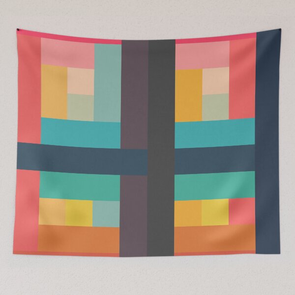 Item preview, Typhon - Abstract Colorful Retro Style Pixel and Stripe Pattern designed and sold by Retro-Rocket.