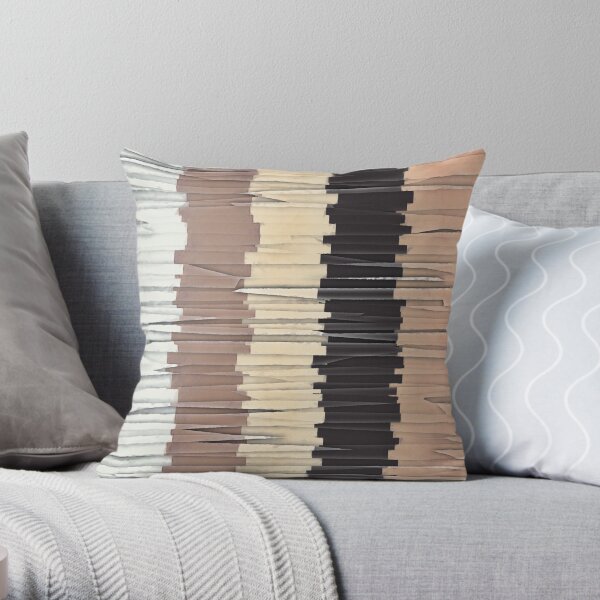 Shreds of Colors 3 Throw Pillow