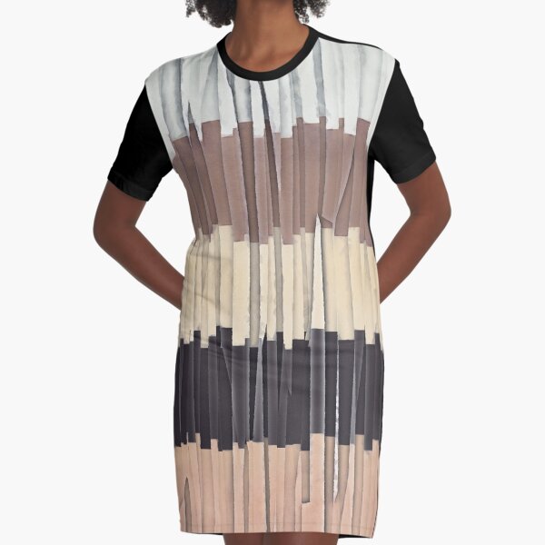 Shreds of Colors 3 Graphic T-Shirt Dress