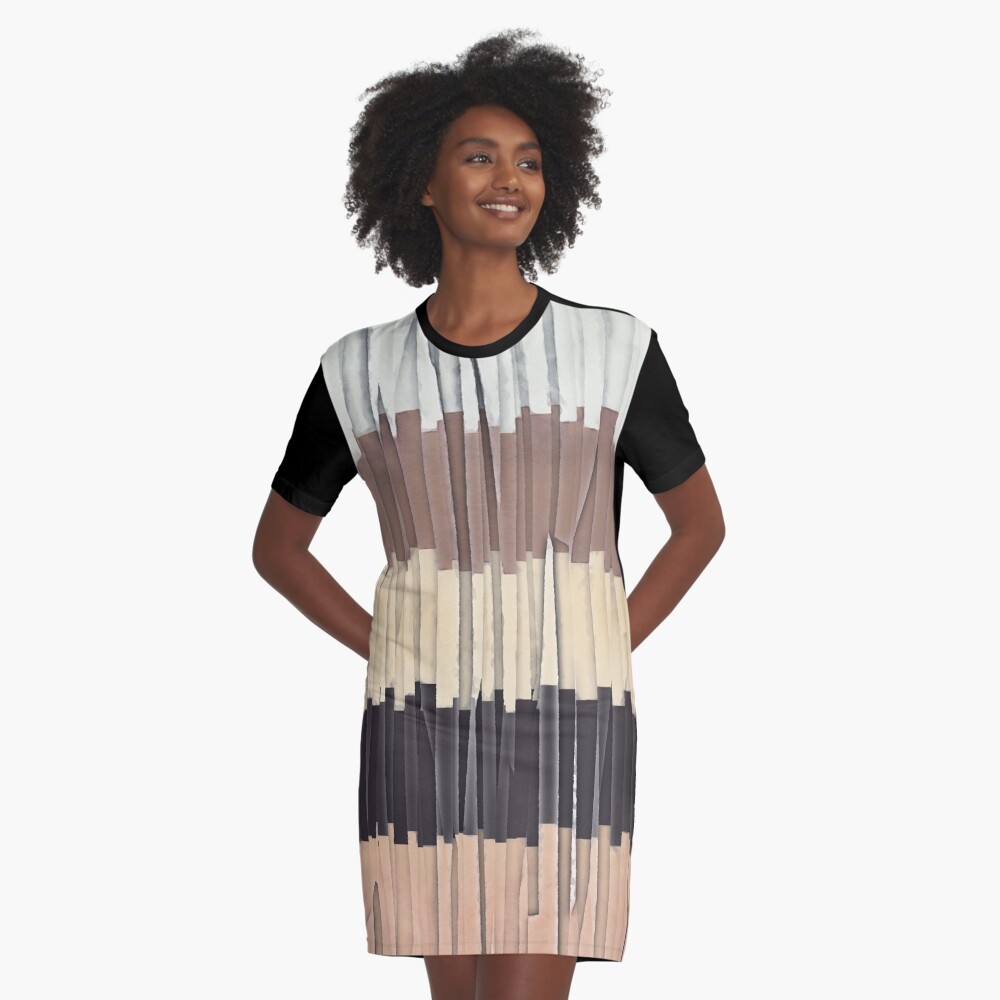Shreds of Colors 3 Graphic T-Shirt Dress