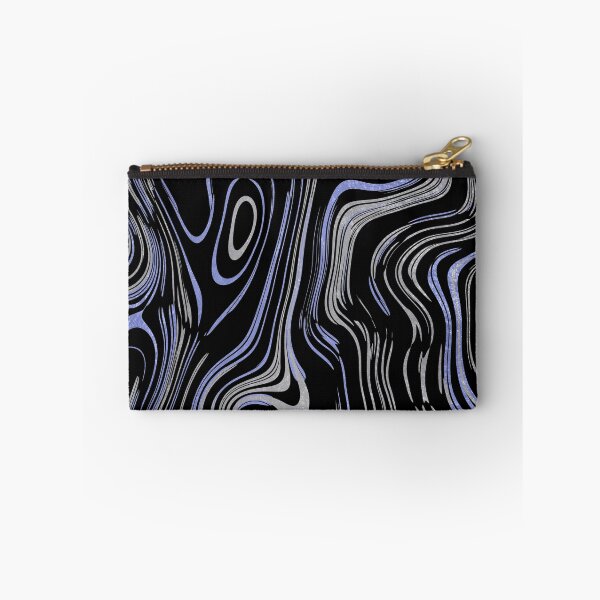 Item preview, Liquid Marble Swirls Blue Silver on Black designed and sold by WisdomInspired.