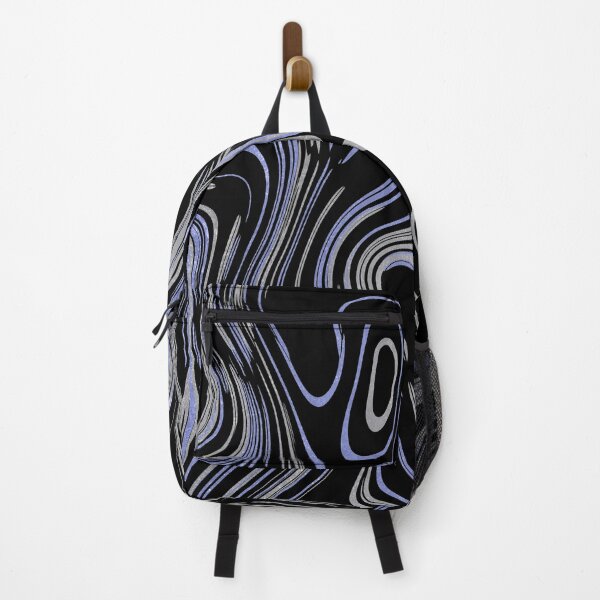 Item preview, Liquid Marble Swirls Blue Silver on Black designed and sold by WisdomInspired.