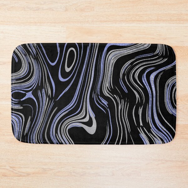 Item preview, Liquid Marble Swirls Blue Silver on Black designed and sold by WisdomInspired.