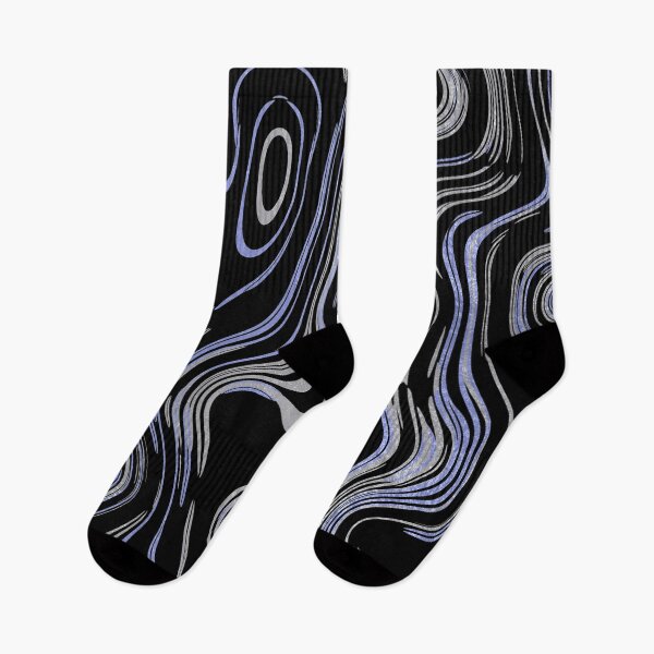 Item preview, Liquid Marble Swirls Blue Silver on Black designed and sold by WisdomInspired.