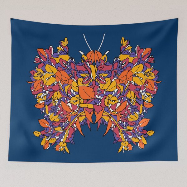 Item preview, Classic exotic floral butterfly illustration design designed and sold by EarthyPlanty.