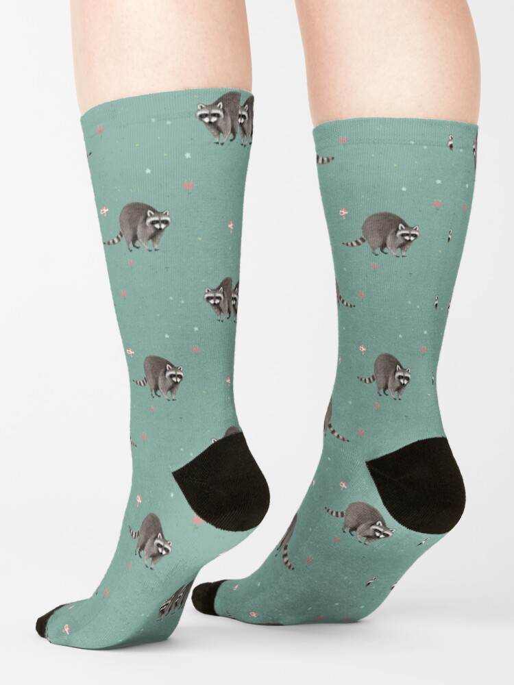 Alternate view of Little Raccoon Pattern Socks