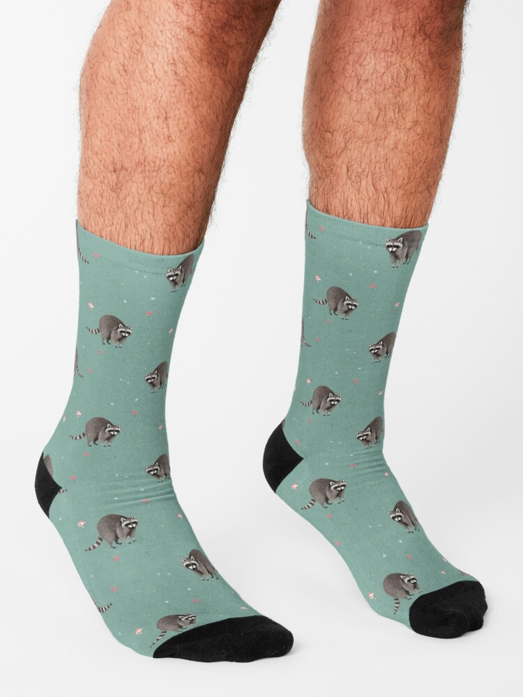 Alternate view of Little Raccoon Pattern Socks