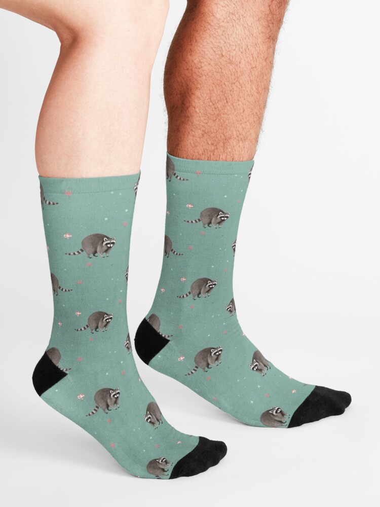 Alternate view of Little Raccoon Pattern Socks