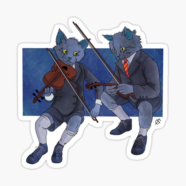 Violinist cats Sticker