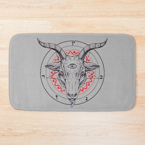 Fashion Baphomet Satanic Goat Head With Third Eye Sign Carpet