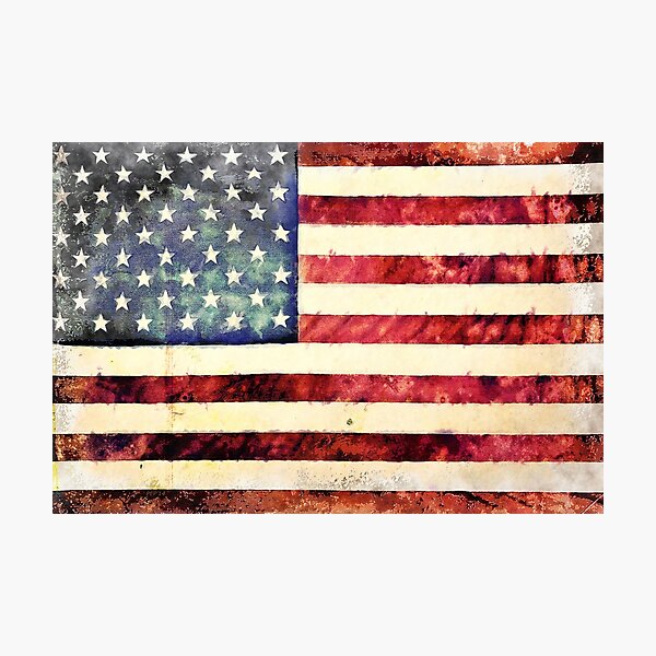 Vintage American Flag Photographic Print