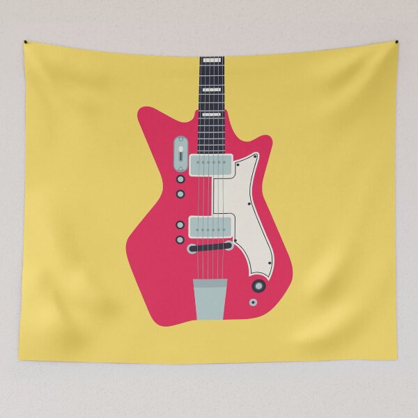 Item preview, Retro 60s Surf Rock Electric Guitar - Yellow designed and sold by VoodooCircus.
