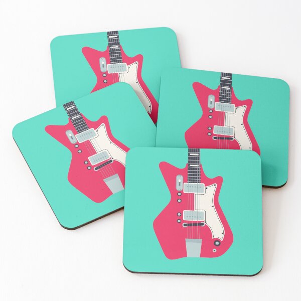 Artikelvorschau, Retro 60s Surf Rock Electric Guitar - Aqua entworfen und verkauft von VoodooCircus.