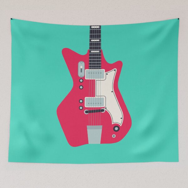 Item preview, Retro 60s Surf Rock Electric Guitar - Aqua designed and sold by VoodooCircus.